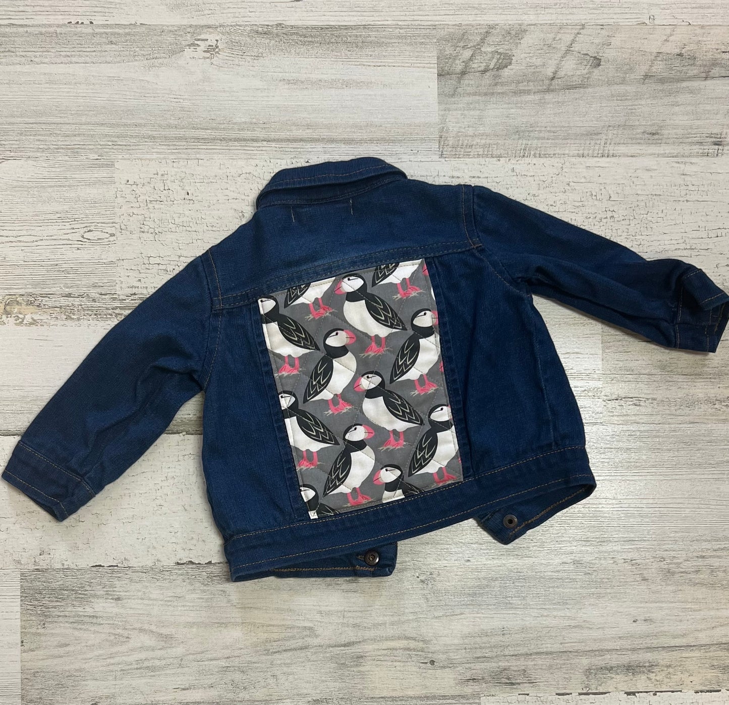 Lucky Stitches “Penny” (3-6 month snap jacket)