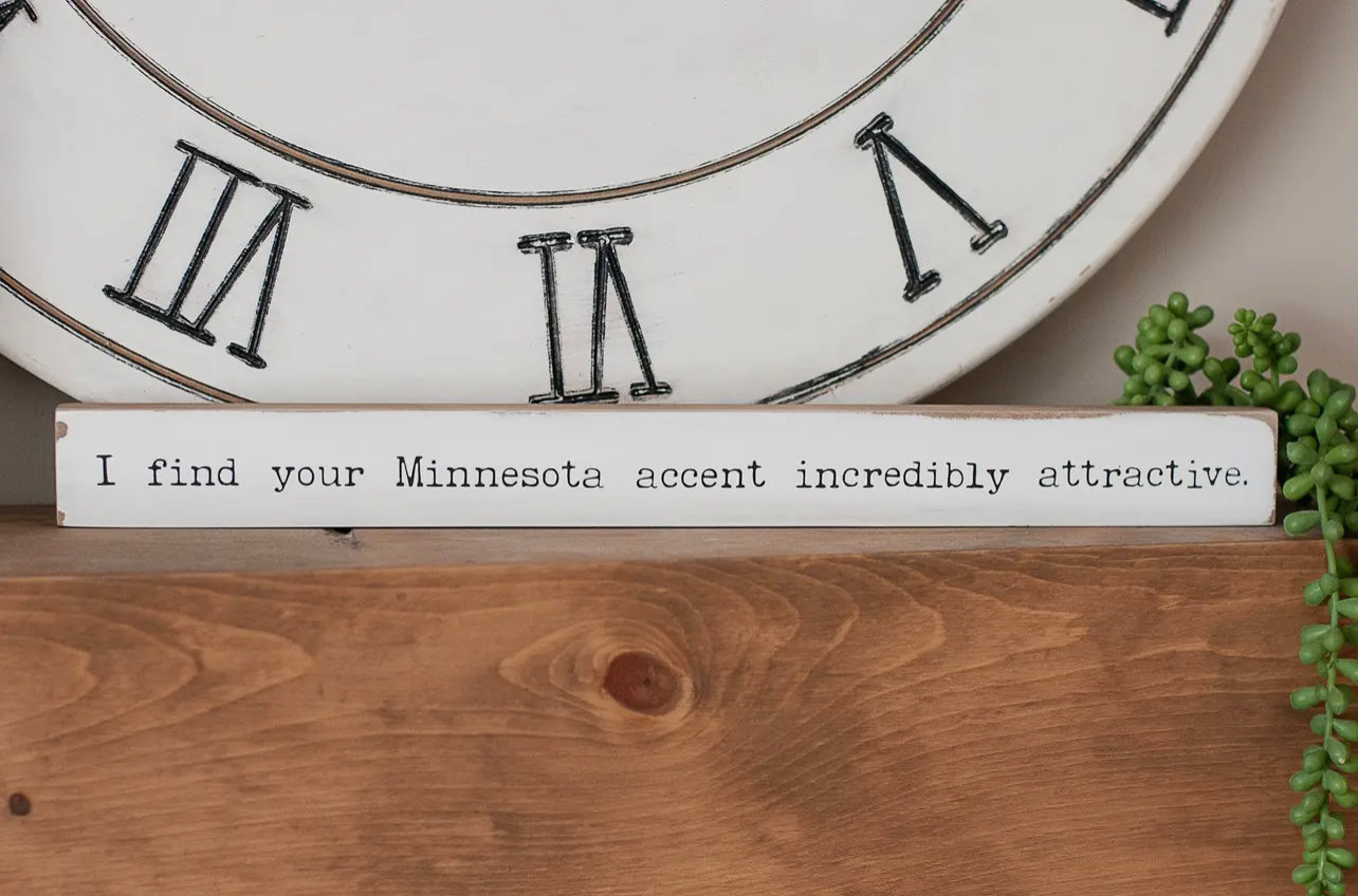 Minnesota Accent Skinny Wood Sign