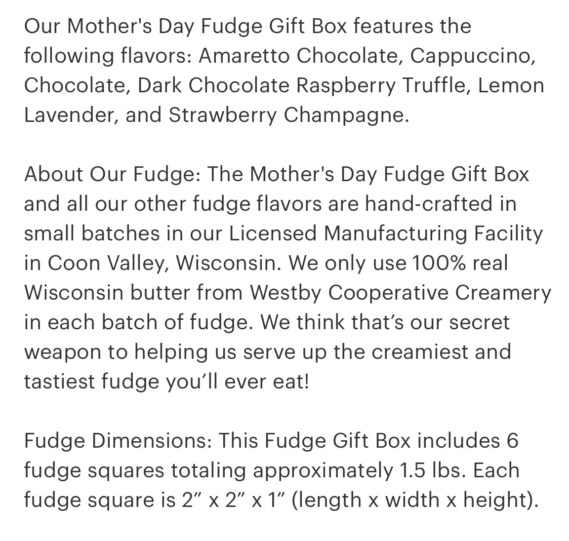 Mother’s Day Fudge Preorder