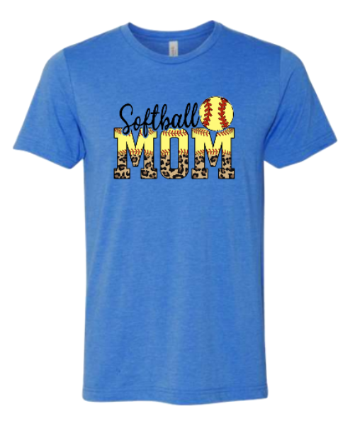 Softball Mom Cheetah Shirt