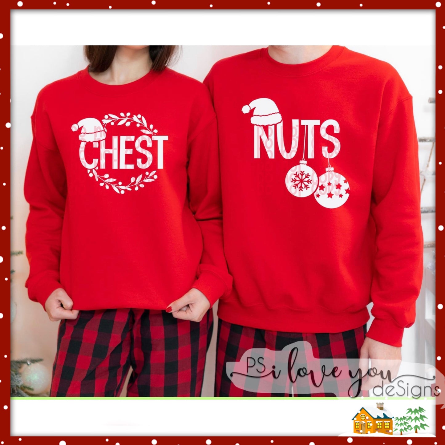 Chest and Nuts Christmas Tees